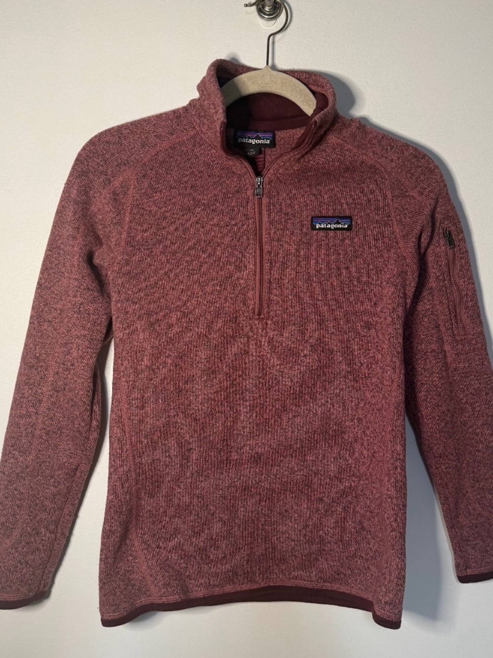 Patagonia Better Sweater Pink 1/4 Zip Fleece Pullover Worn Wear